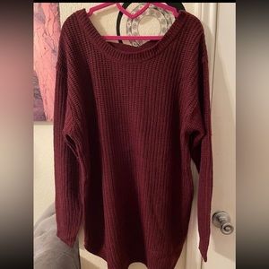 Love Chance Italy Plus Size Women’s burgundy sweater size 2X New